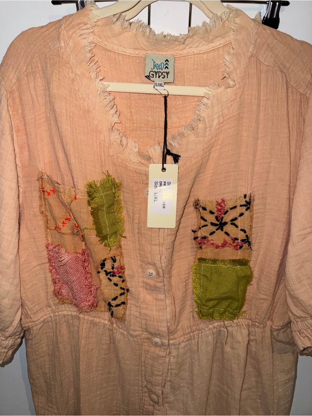 Jaded Gypsy Women’s Boho Patchwork Cotton Jumpsuit - Picture 3 of 4
